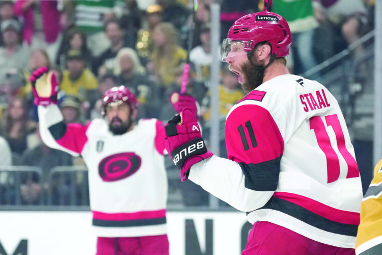 Veteran Staal scoring at a pace not seen in the Stanley Cup Final since Bossy in 1982